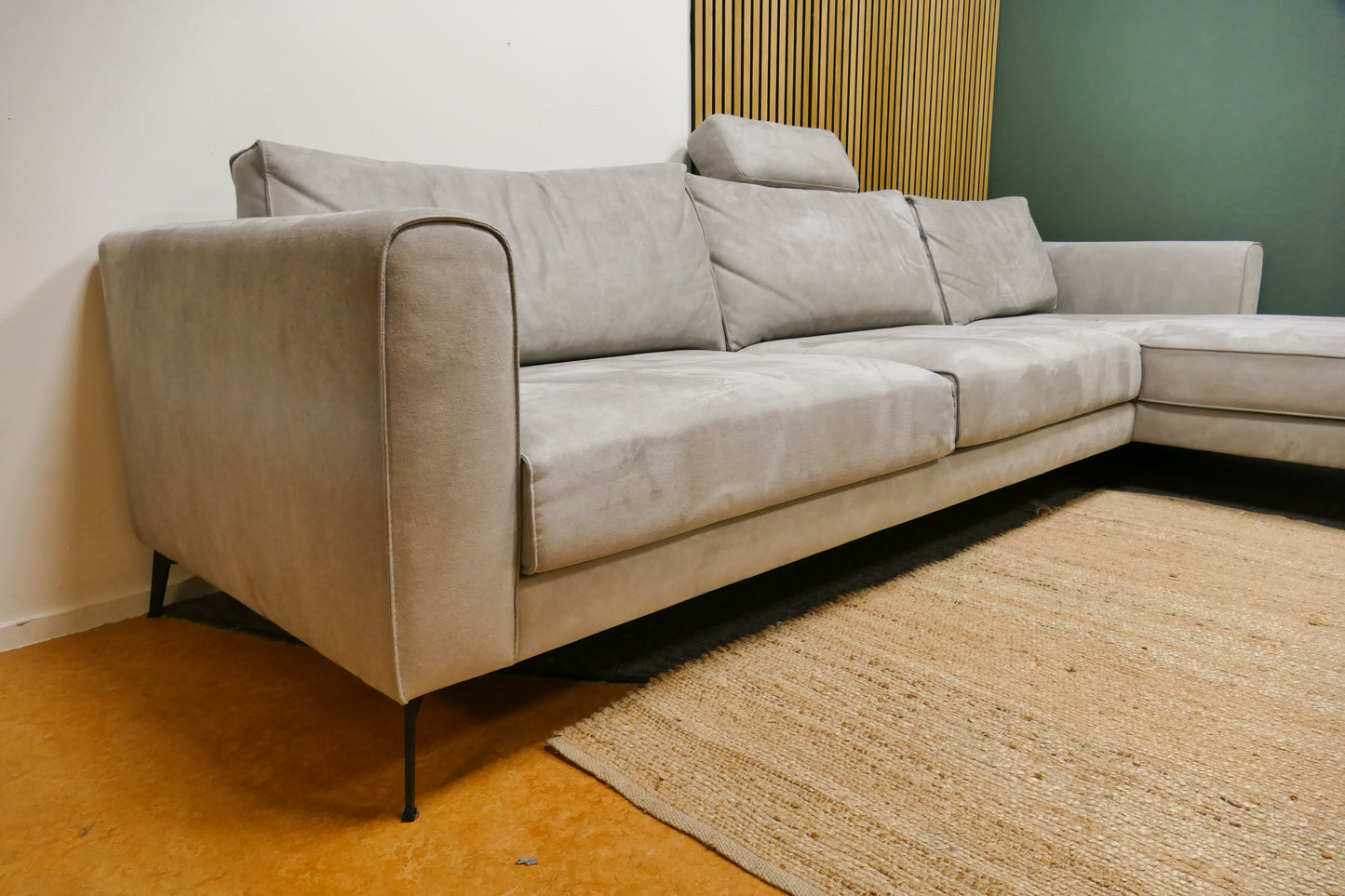 Refurbished Chaise Longue Microvezel Grijs