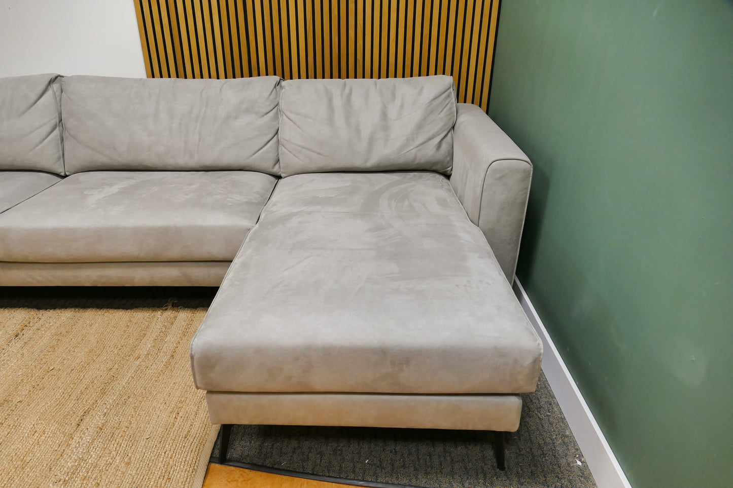 Refurbished Chaise Longue Microvezel Grijs