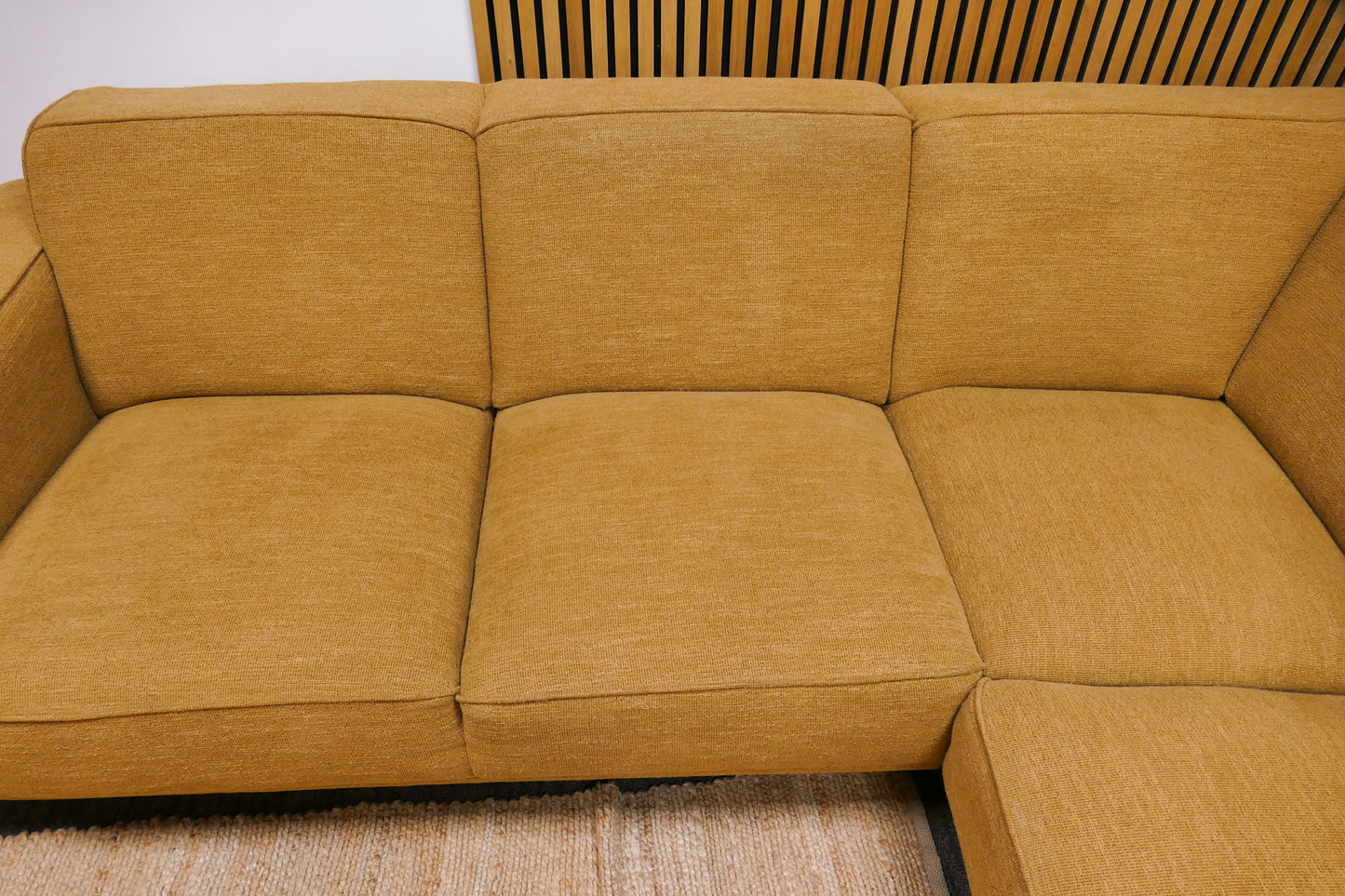Refurbished Kleine Hoekbank geel Gemeleerd