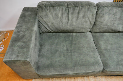 Refurbished Grote Lounge Hoekbank Groen Velvet