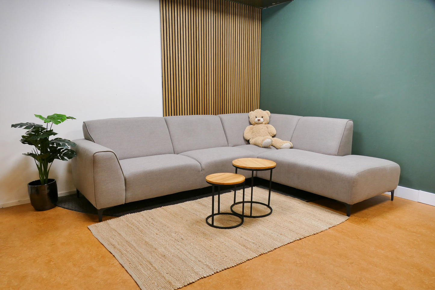 Refurbished Hoekbank Beige Taupe