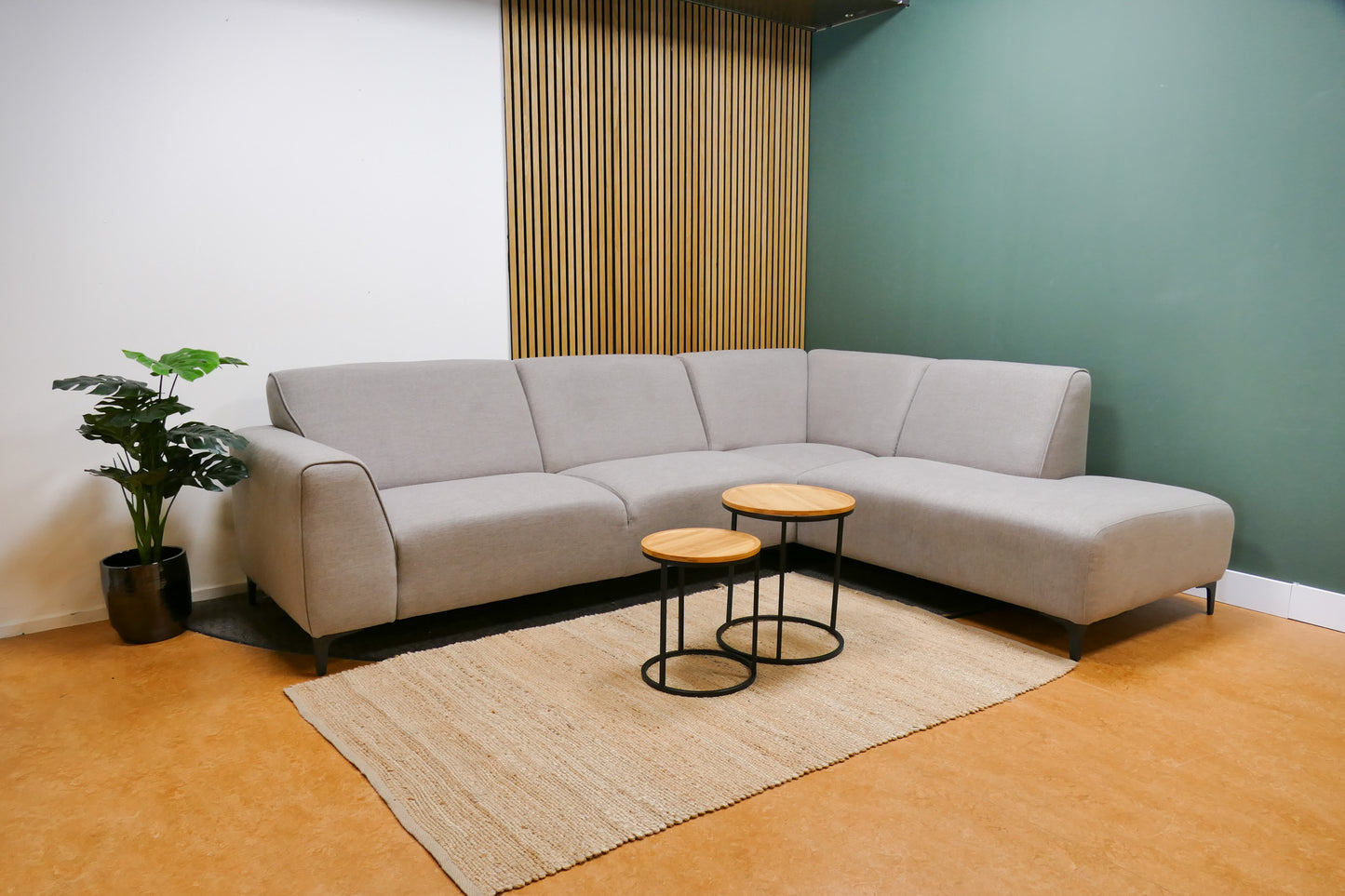 Refurbished Hoekbank Beige Taupe