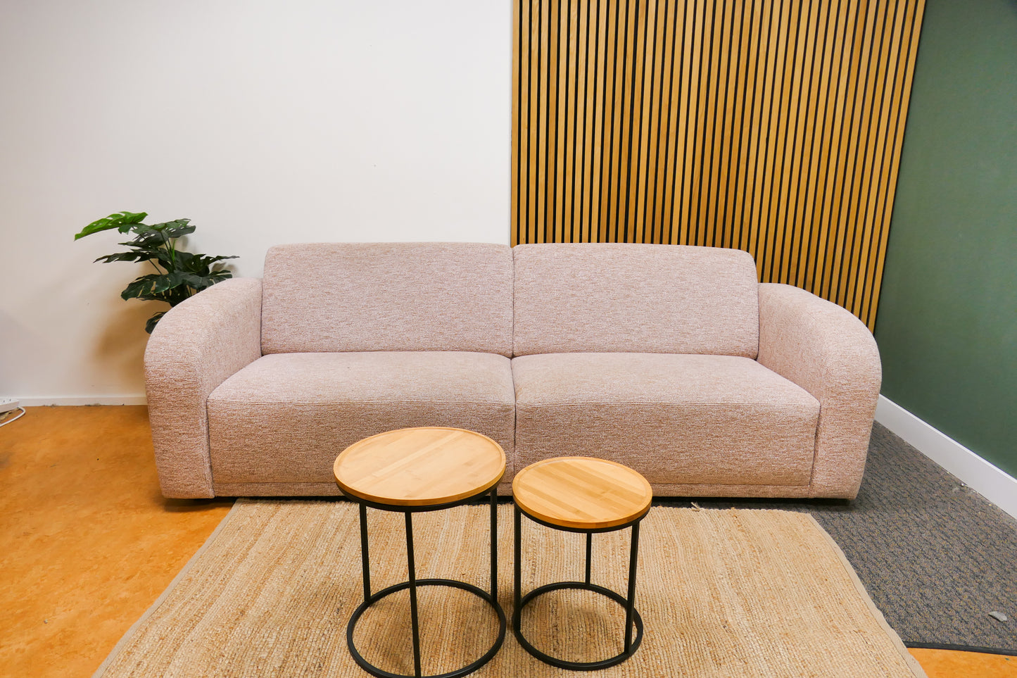 Refurbished 3 Zits bank Roze Gemeleerd