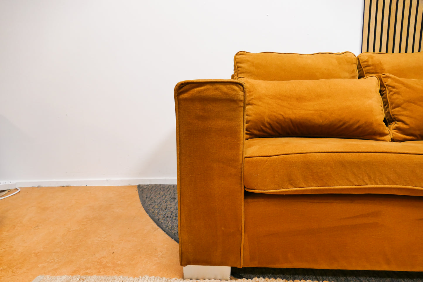 Refurbished Chaise Longue Okergeel