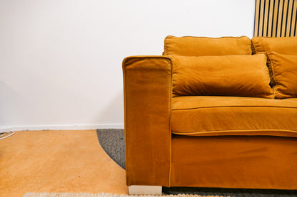 Refurbished Chaise Longue Okergeel