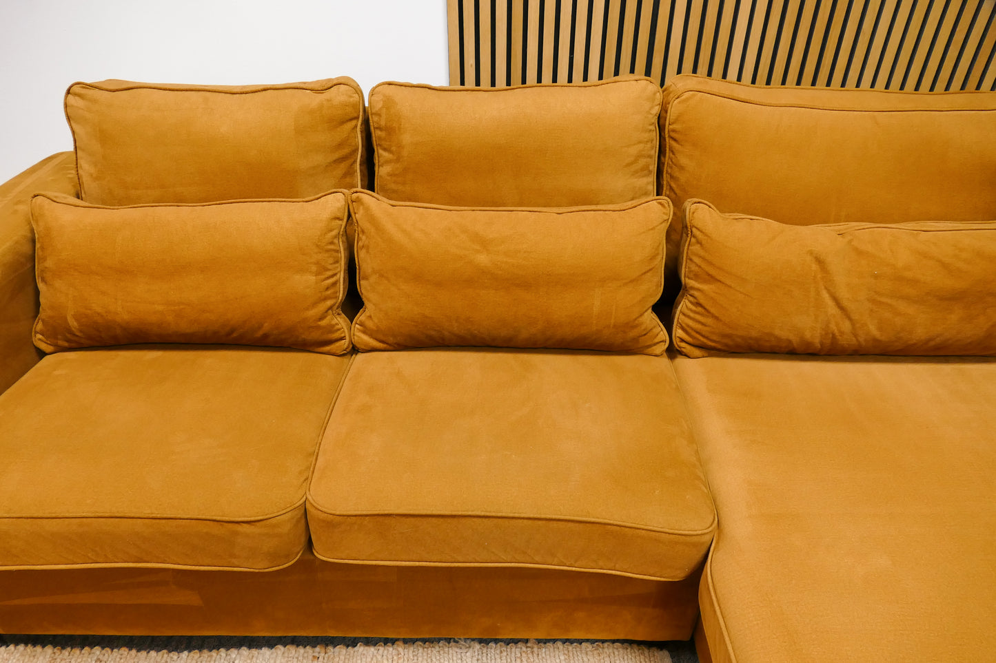 Refurbished Chaise Longue Okergeel