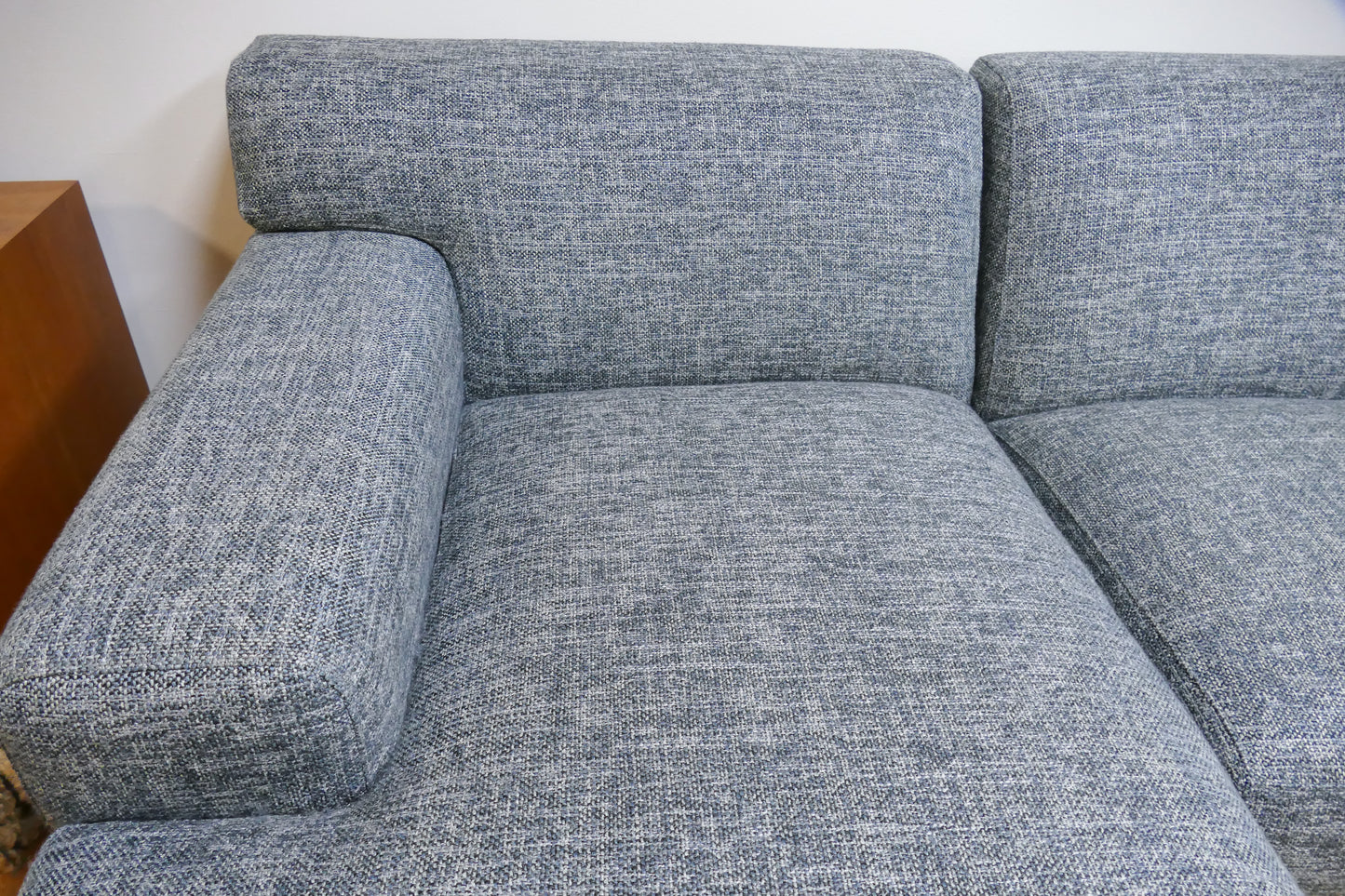 Refurbished Grote U Bank Leski Denim Blauw