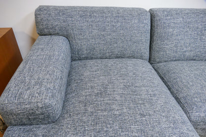 Refurbished Grote U Bank Leski Denim Blauw