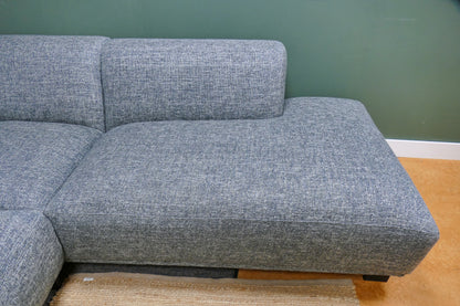 Refurbished Grote U Bank Leski Denim Blauw
