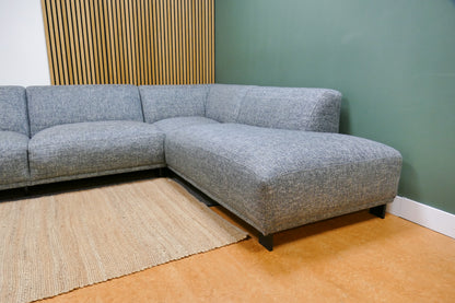 Refurbished Grote U Bank Leski Denim Blauw