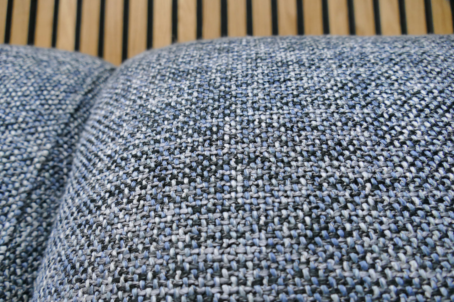 Refurbished Grote U Bank Leski Denim Blauw
