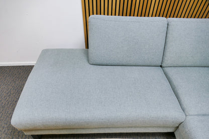 Refurbished Moderne Hoekbank Lichtblauw Gemêleerd
