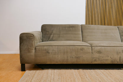Refurbished Grote Hoekbank Velvet Taupe