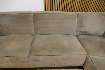 Refurbished Grote Hoekbank Velvet Taupe