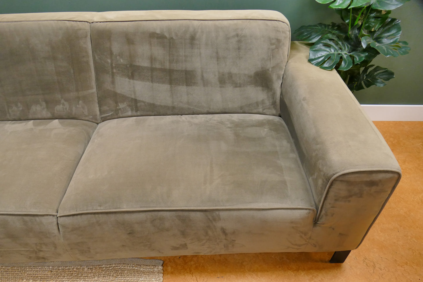Refurbished Grote Hoekbank Velvet Taupe