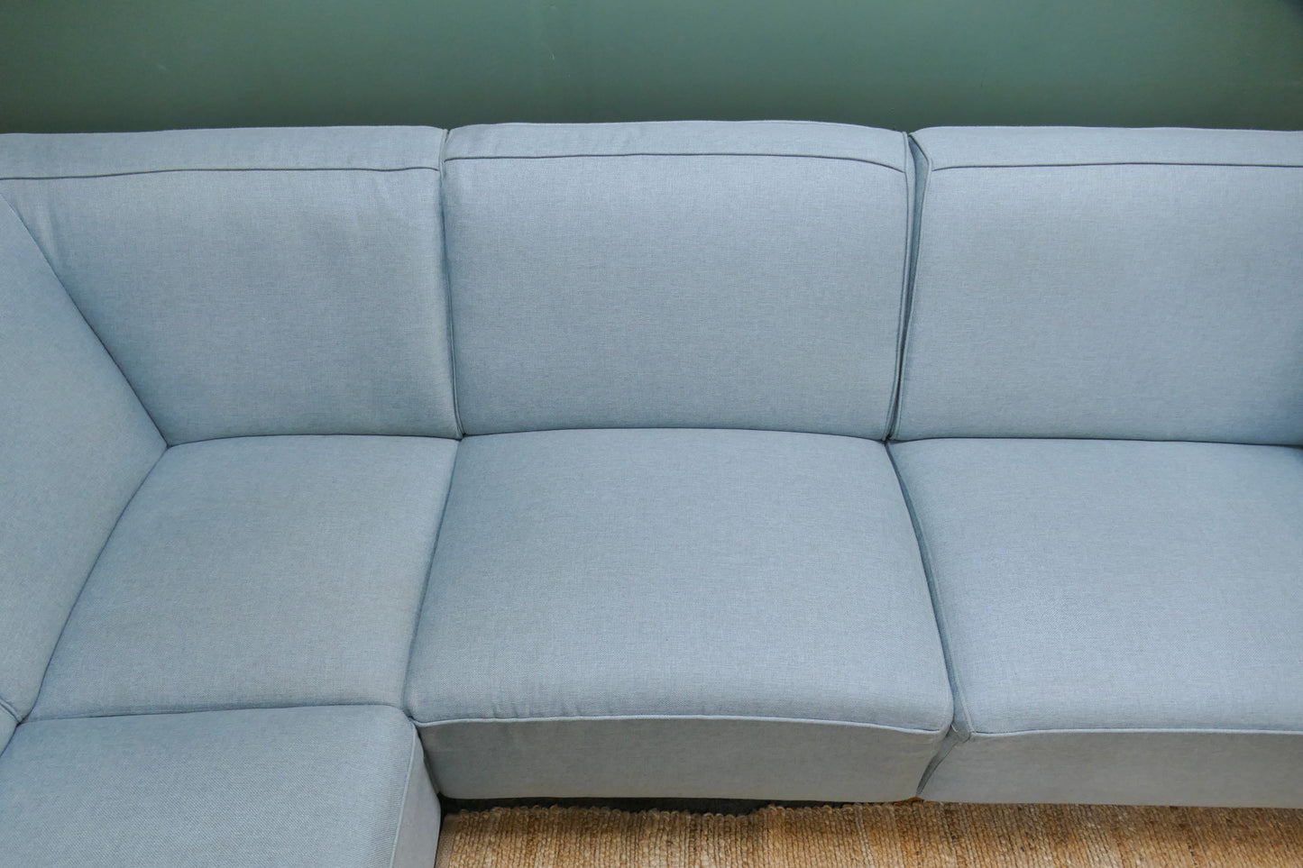 Refurbished Moderne Hoekbank Lichtblauw
