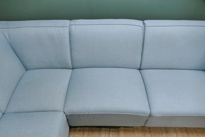 Refurbished Moderne Hoekbank Lichtblauw