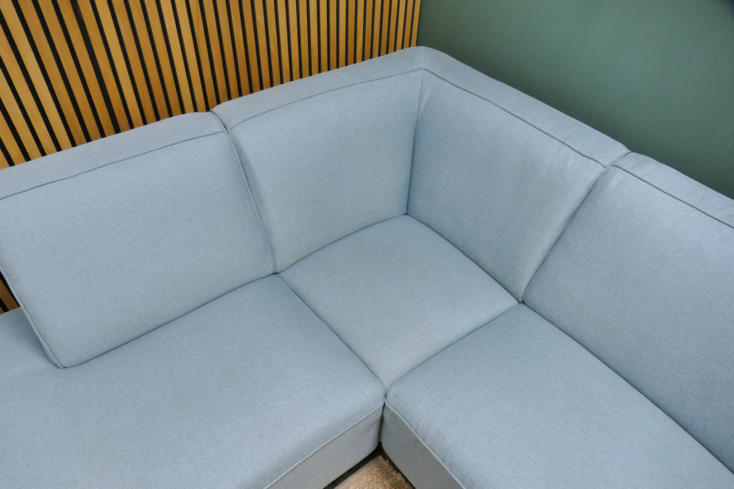 Refurbished Moderne Hoekbank Lichtblauw