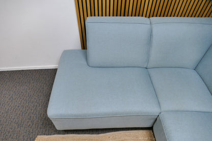 Refurbished Moderne Hoekbank Lichtblauw