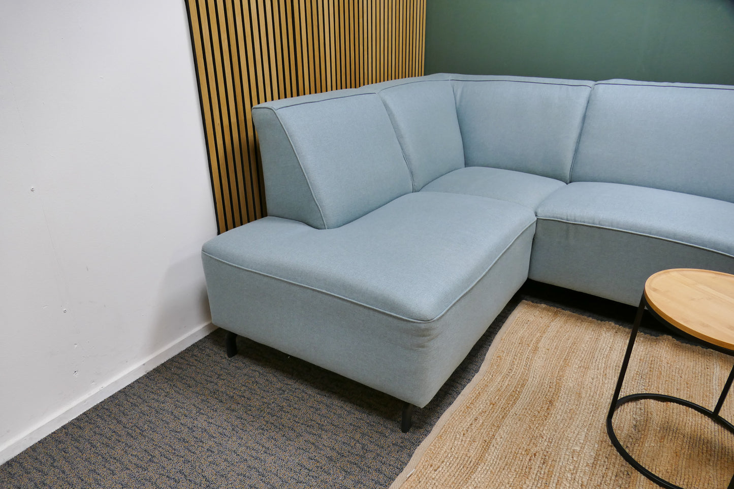Refurbished Moderne Hoekbank Lichtblauw
