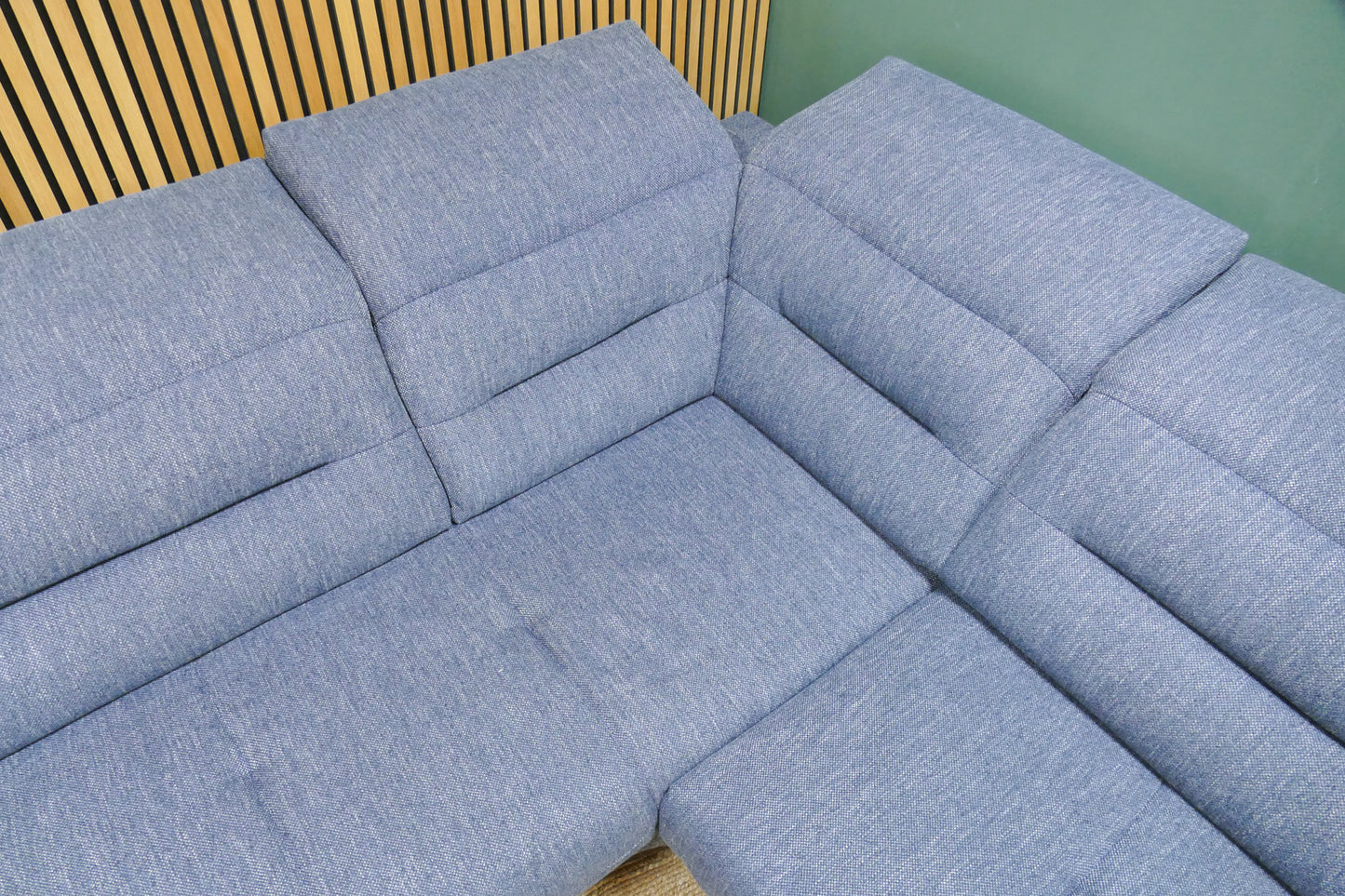 Refurbished Moderne Hoekbank Noème Kuba Blauw