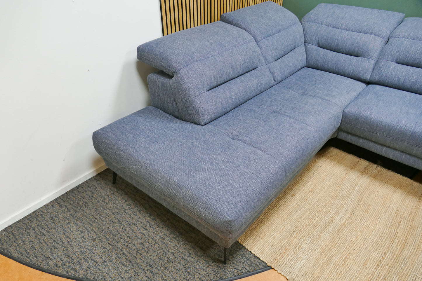 Refurbished Moderne Hoekbank Noème Kuba Blauw