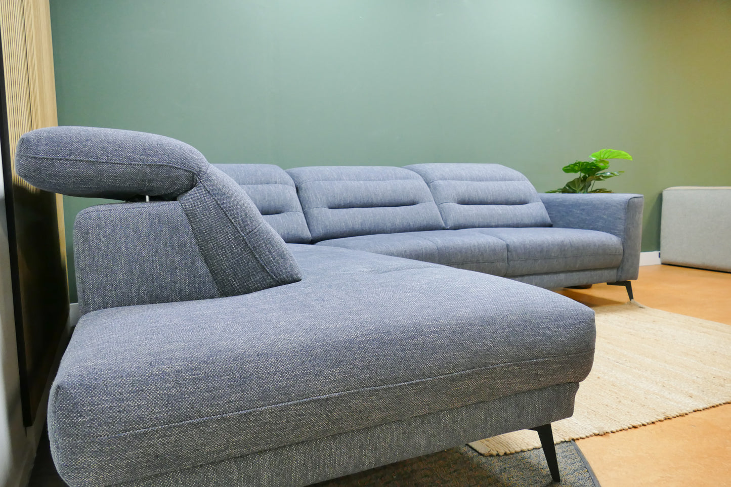 Refurbished Moderne Hoekbank Noème Kuba Blauw