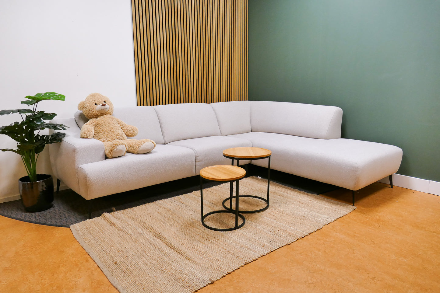 Refurbished Hoekbank Montèl Beige Gemêleerd