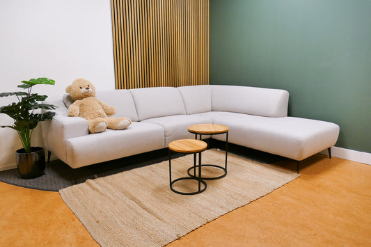 Refurbished Hoekbank Montèl Beige Gemêleerd