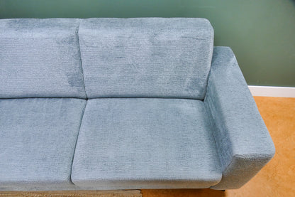 Refurbished Grote Hoekbank Turqouise/Blauw