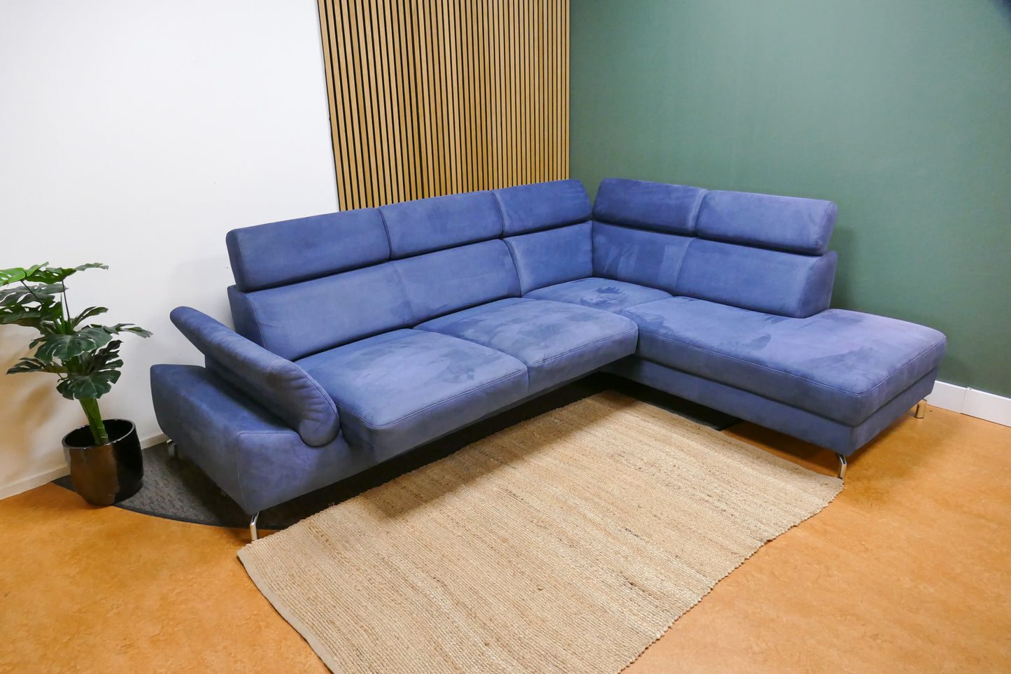 Refurbished Verstelbare Hoekbank Montèl Chicago Navy Blauw