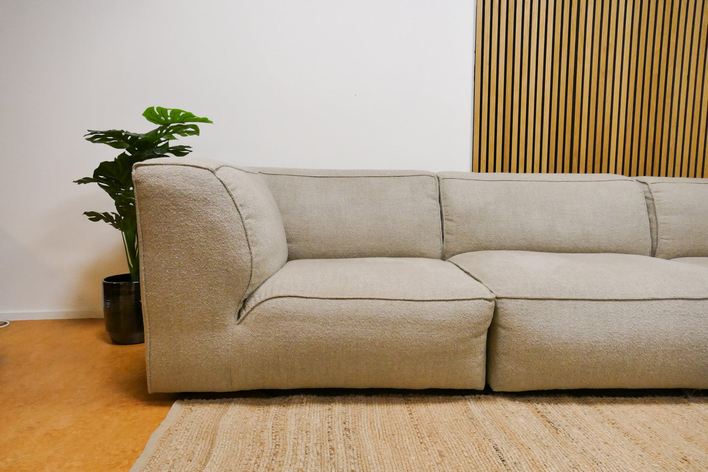 Refurbished Modulaire Hoekbank DYYK Beige/Taupe Bouclé