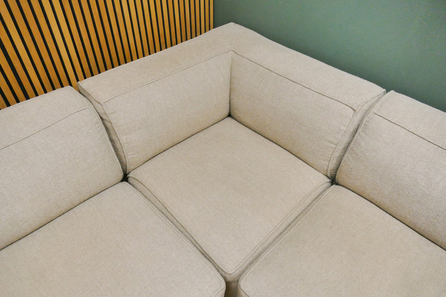 Refurbished Modulaire Hoekbank DYYK Beige/Taupe Bouclé