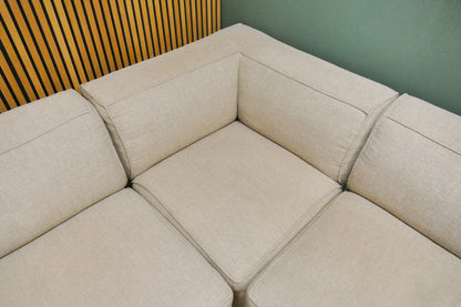 Refurbished Modulaire Hoekbank DYYK Beige/Taupe Bouclé