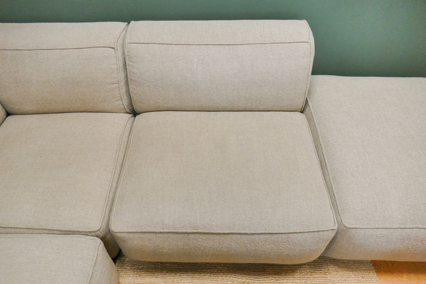 Refurbished Modulaire Hoekbank DYYK Beige/Taupe Bouclé