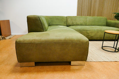 Refurbished Hoekbank Montèl Microvezel Groen