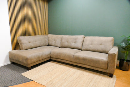Refurbished V.I.P. Seats Hoekbank Microvezel Zandbruin