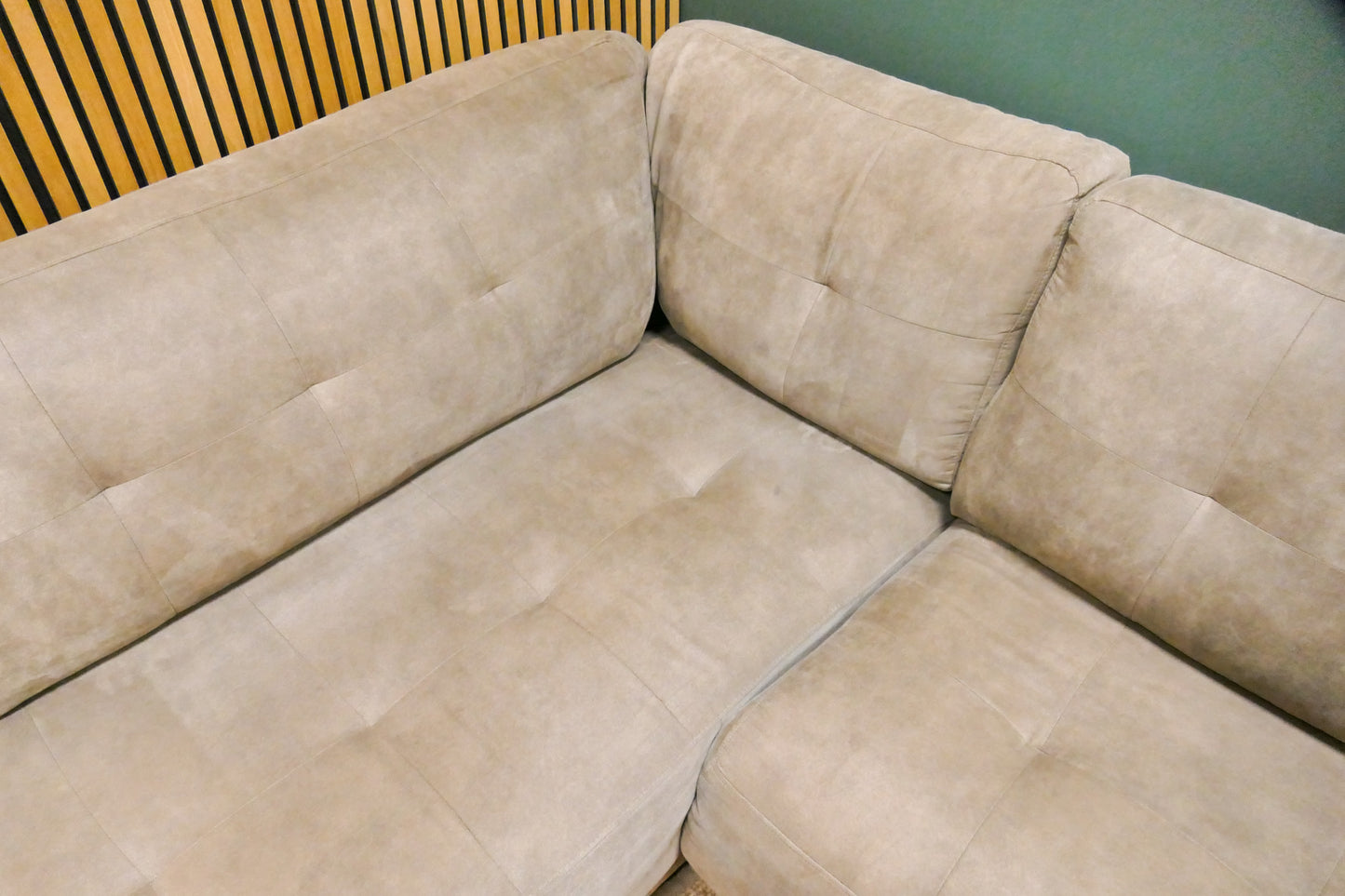 Refurbished V.I.P. Seats Hoekbank Microvezel Zandbruin