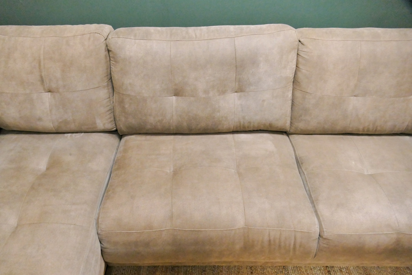 Refurbished V.I.P. Seats Hoekbank Microvezel Zandbruin