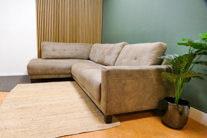 Refurbished V.I.P. Seats Hoekbank Microvezel Zandbruin