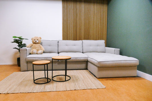 Refurbished Chaise Longue Lichtgrijs