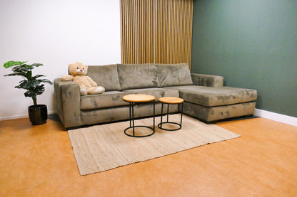 Refurbished Chaise Longue Taupe Groen