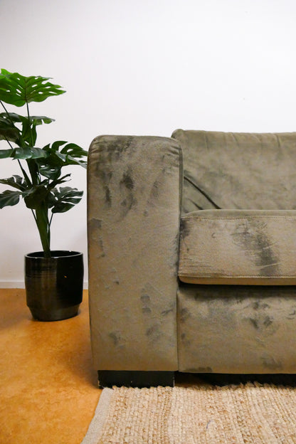 Refurbished Chaise Longue Taupe Groen