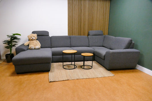 Refurbished U Bank Slaapbank Antraciet