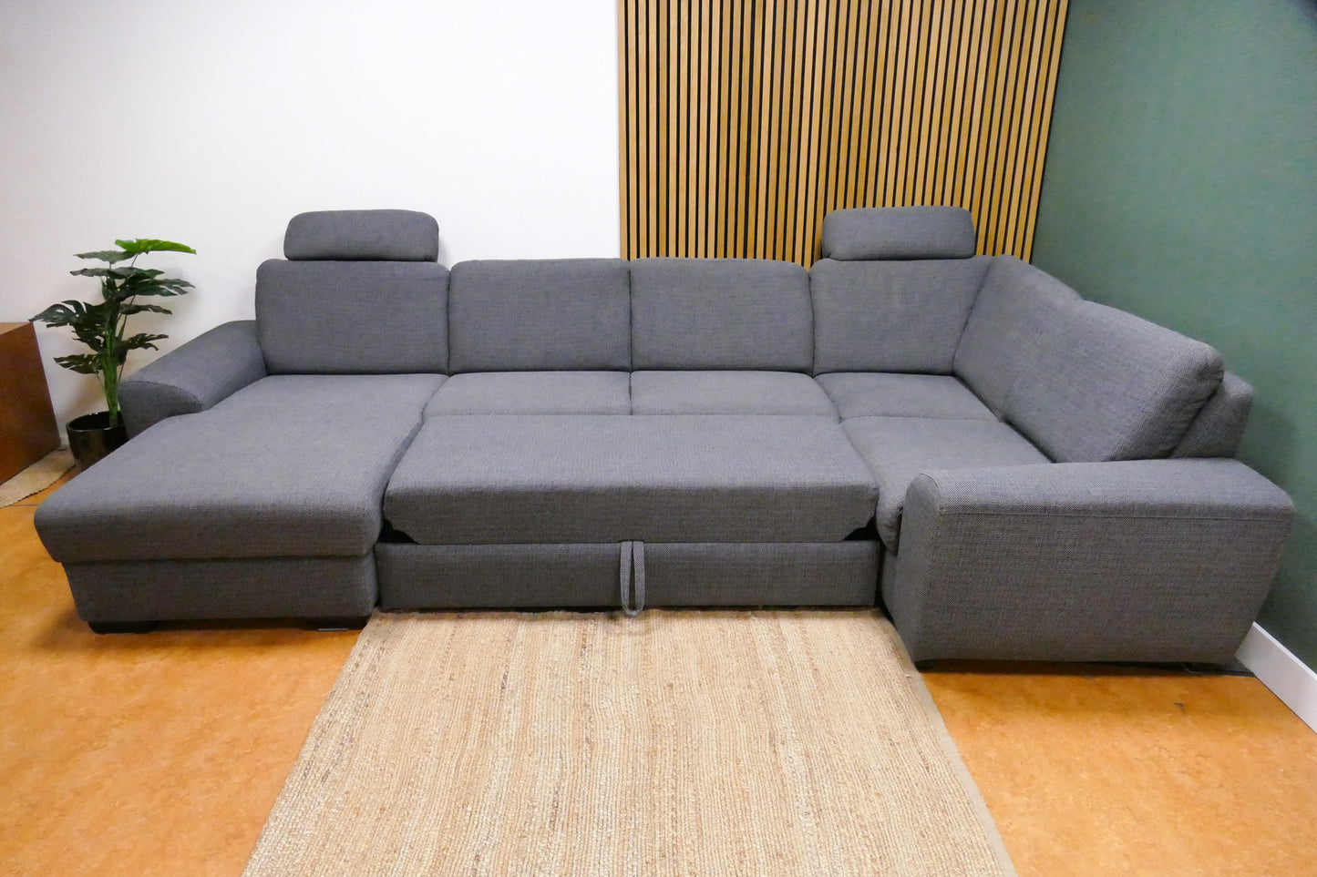 Refurbished U Bank Slaapbank Antraciet