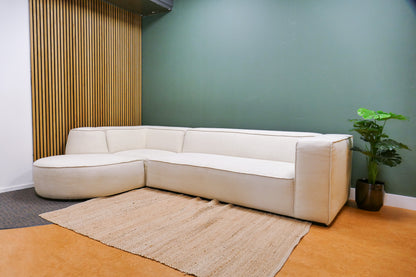 Refurbished Tampa Hoekbank Beige  Boucle