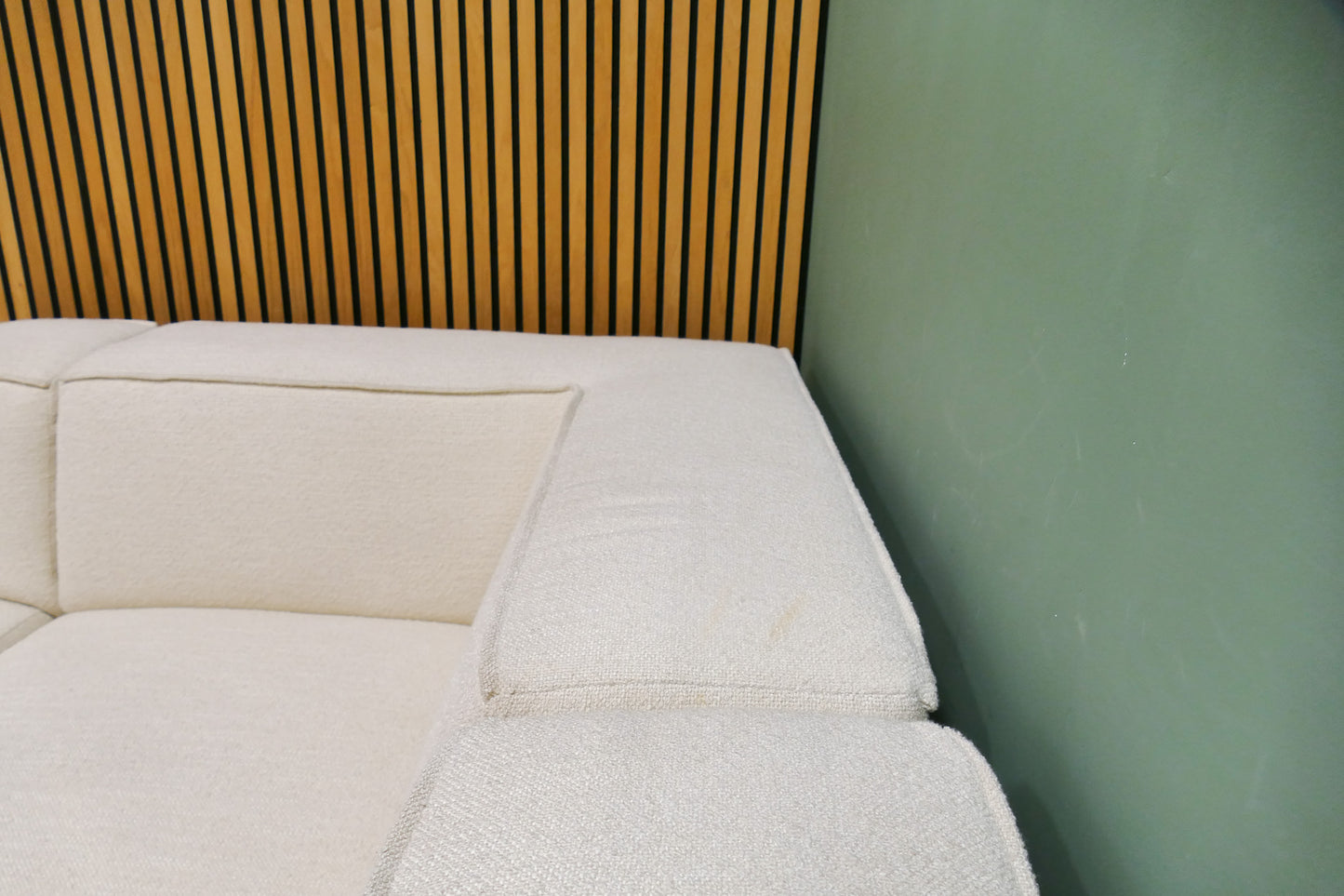 Refurbished Tampa Hoekbank Beige  Boucle