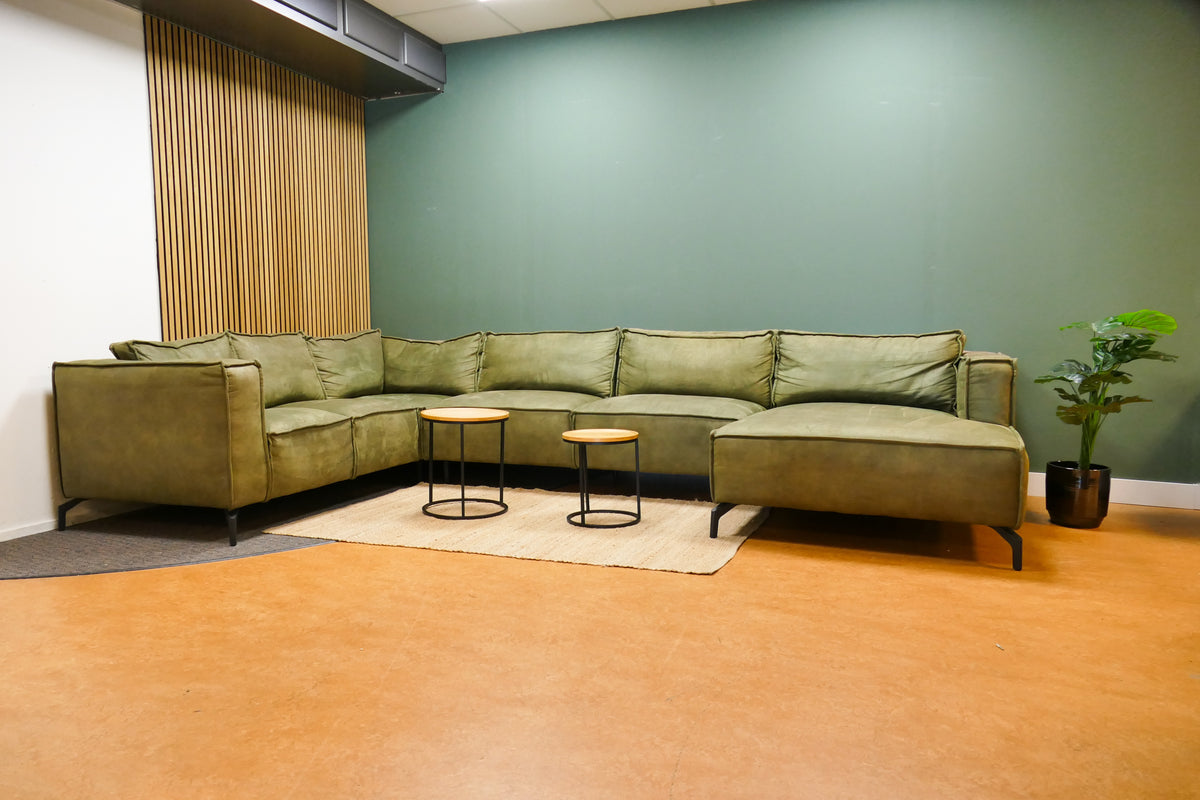 Refurbished Grote U Bank Microvezel Groen