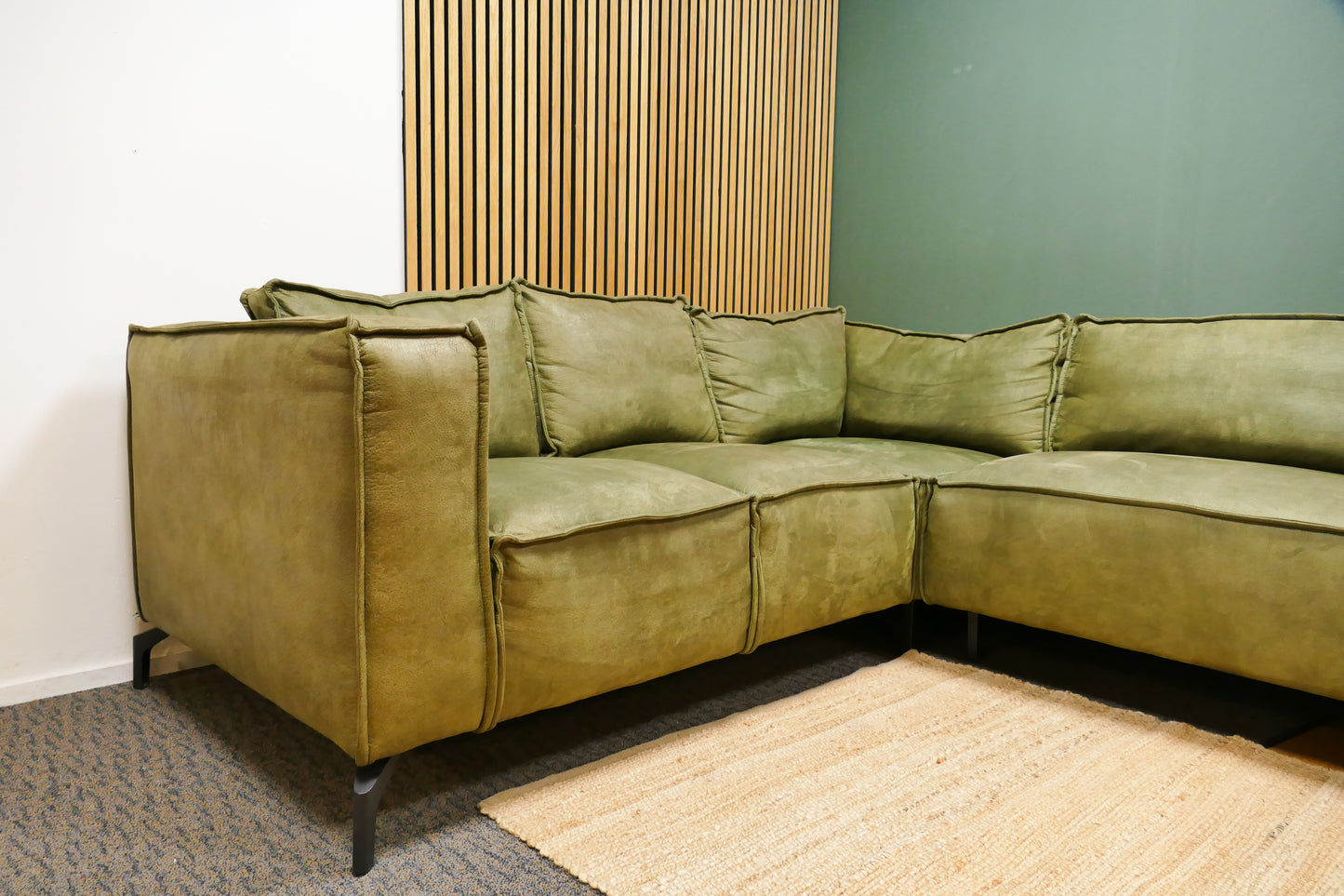 Refurbished Grote U Bank Microvezel Groen