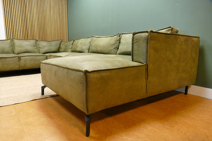 Refurbished Grote U Bank Microvezel Groen